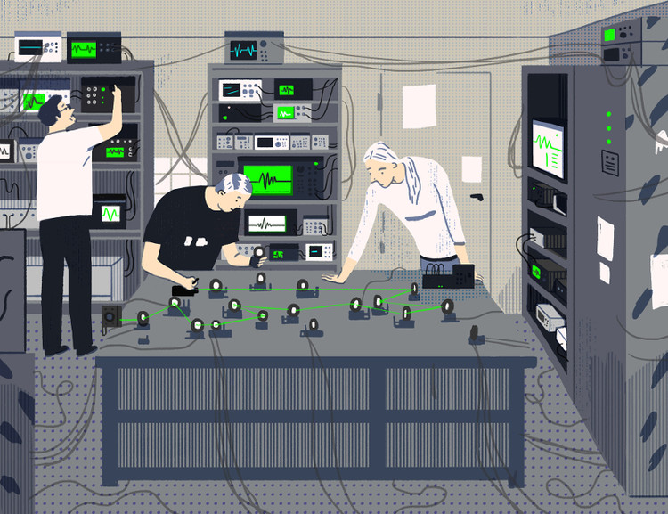 Laboratorie de métrologie - illustration Line Hachem - droits : Observatoire de Paris