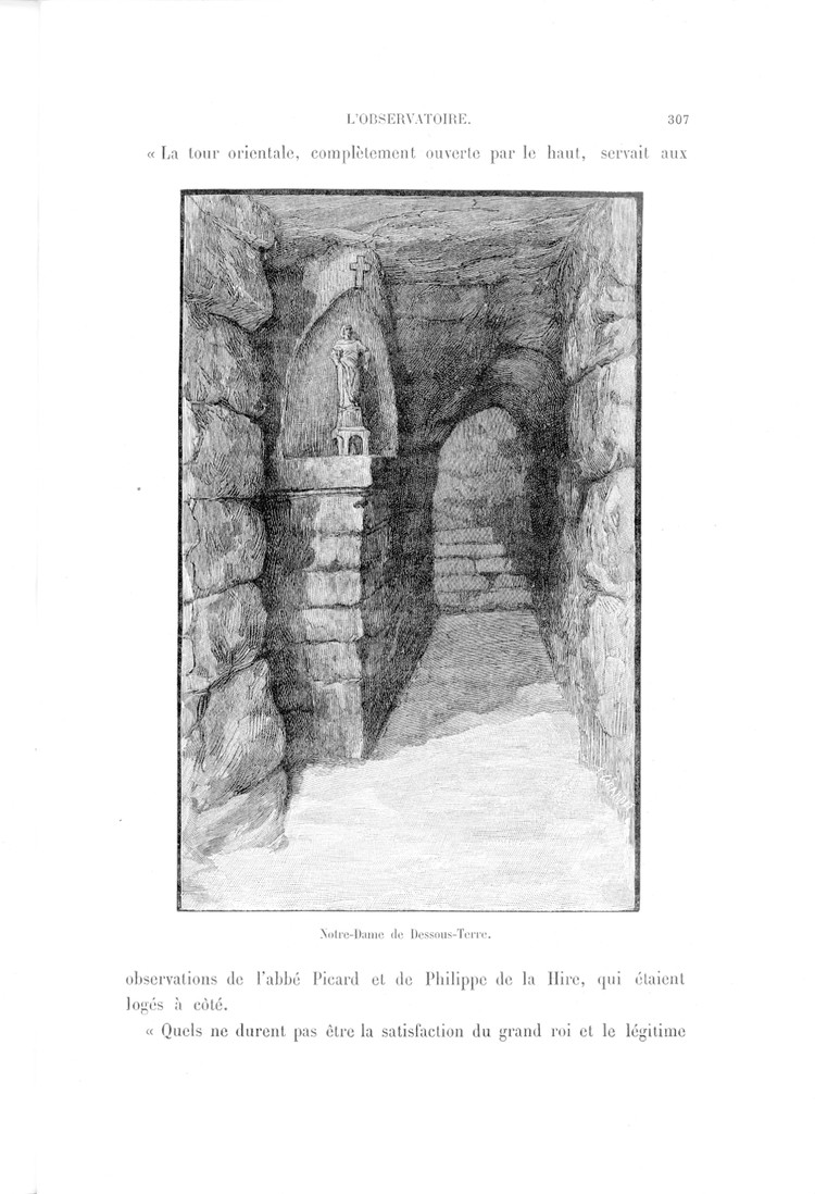 Notre-Dame de Dessous-Terre, placée en 1671 dans les souterrains de l'Observatoire - droits : Observatoire de Paris